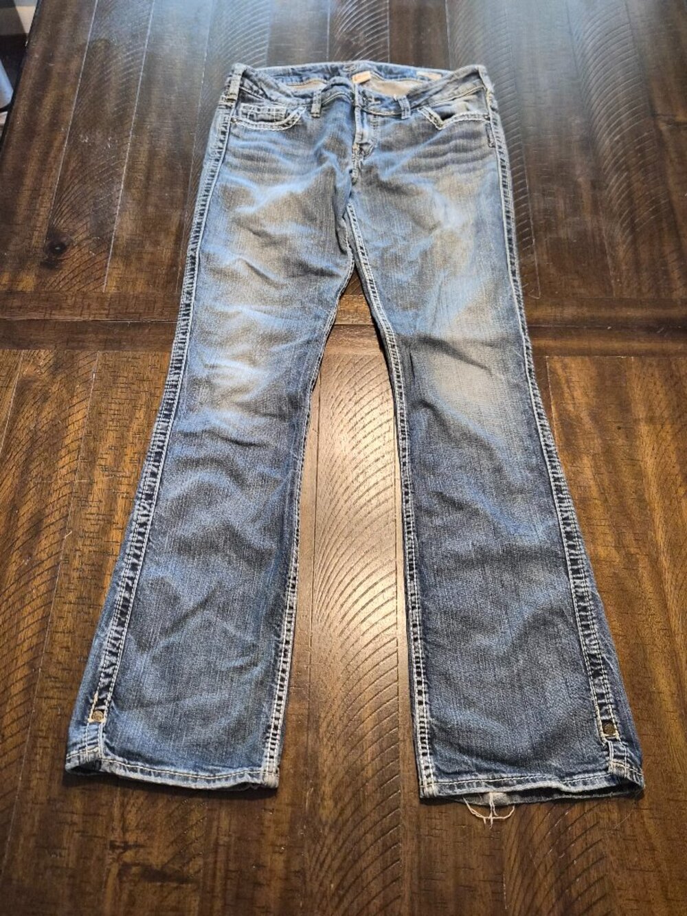 Silver Jeans Womens Size 29 Boot Cut Low Rise Stretch Denim Frances 18" G594
